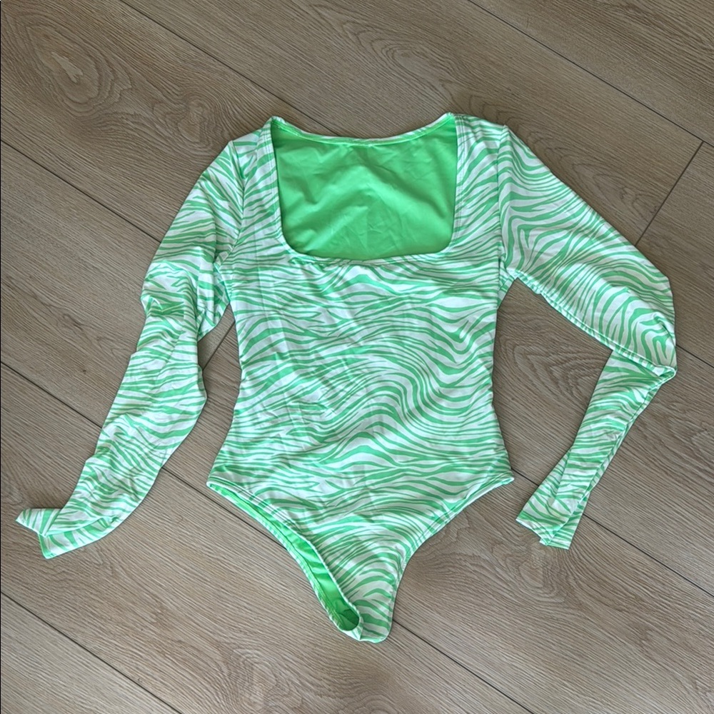 Green Swirl Billabong One Piece